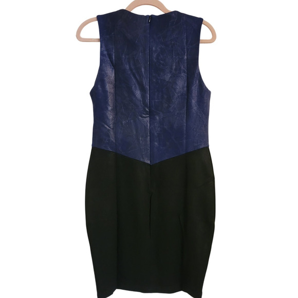 NWT Revolve Krisa Colorblock Stretch Black/Blue Dress Evening Cocktail Night XS - Picture 5 of 7
